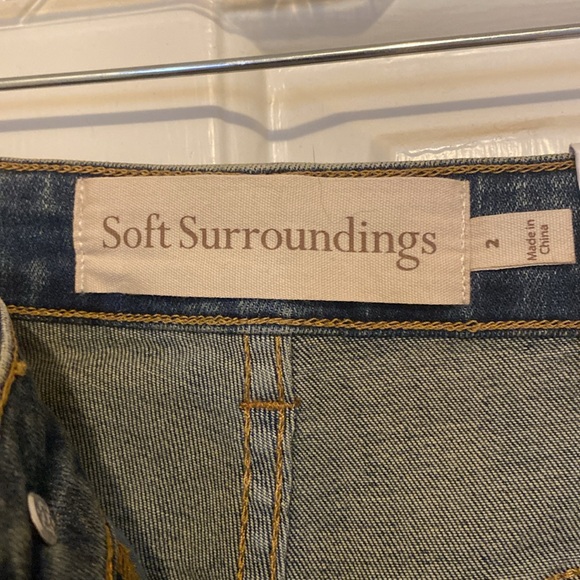 Soft Surroundings Boot Cut Embroidered Jeans - Picture 3 of 11